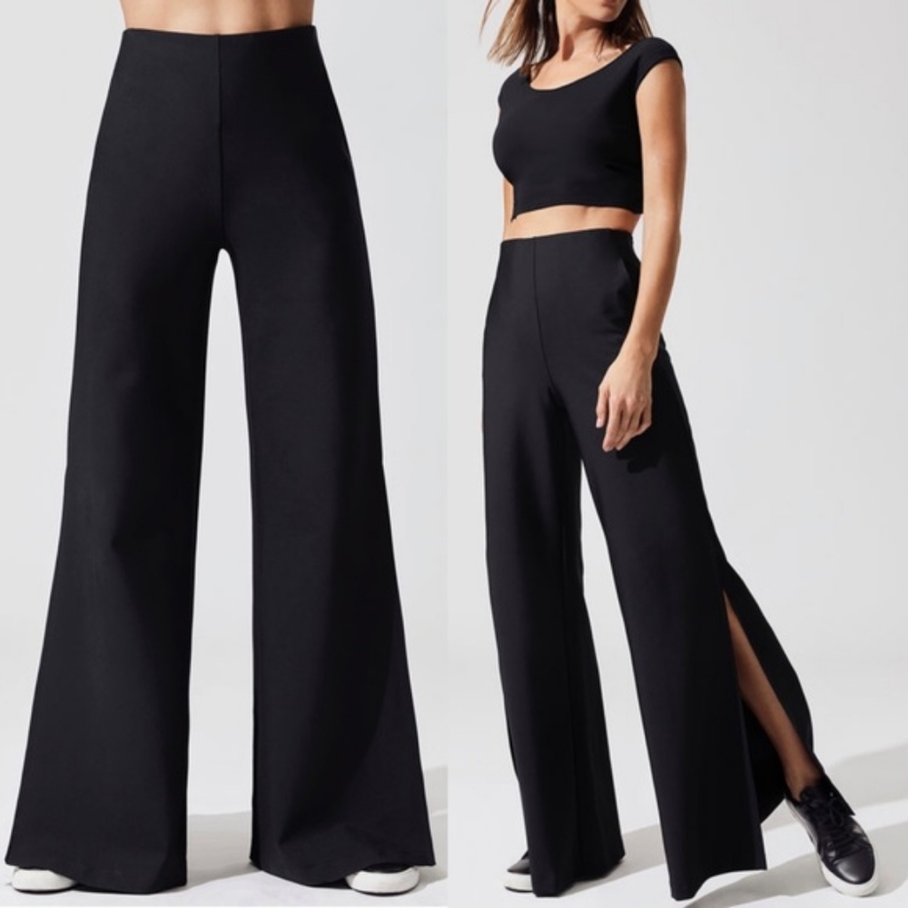 Carbon38 Wide Leg Slit Workout Pants XS